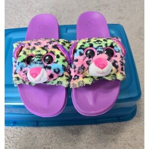 Ty Cat Sandals Size 5-7 Purple Soul with eyes